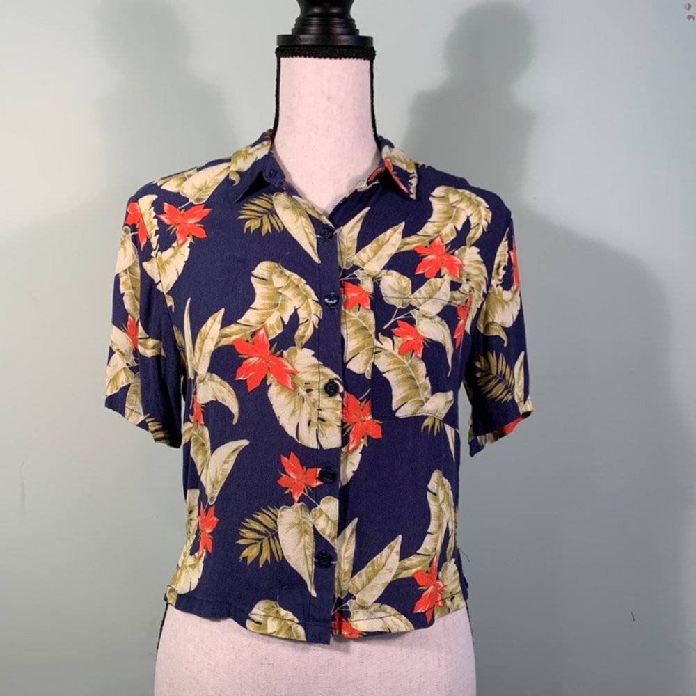 Aloha Crop Button Shirt